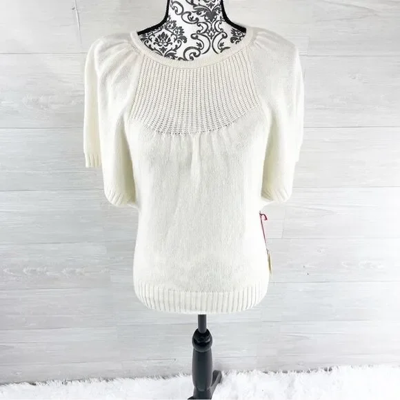 Anthropologie Belle Flutter Sleeve Wool Blend Sweater - Picture 5 of 12